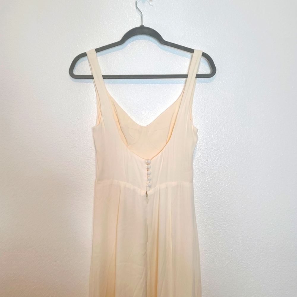 Reformation Lecce Maxi Crepe Sweetheart Neckline Gown Wedding Dress in I… - Picture 11 of 12